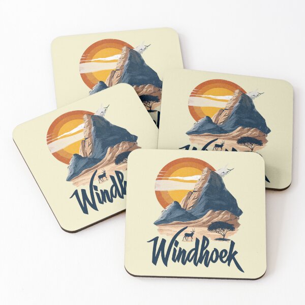 Item preview, Windhoek – Vintage illustration with African landscape and antelope designed and sold by Meiersbeste.