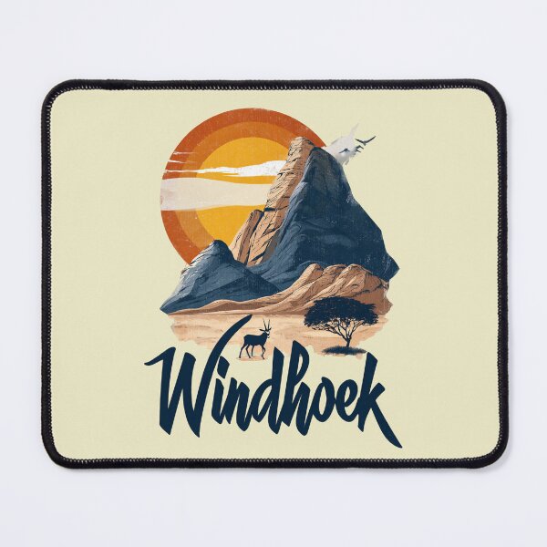 Item preview, Windhoek – Vintage illustration with African landscape and antelope designed and sold by Meiersbeste.