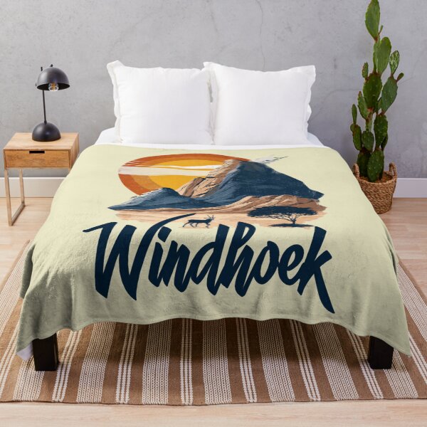 Item preview, Windhoek – Vintage illustration with African landscape and antelope designed and sold by Meiersbeste.