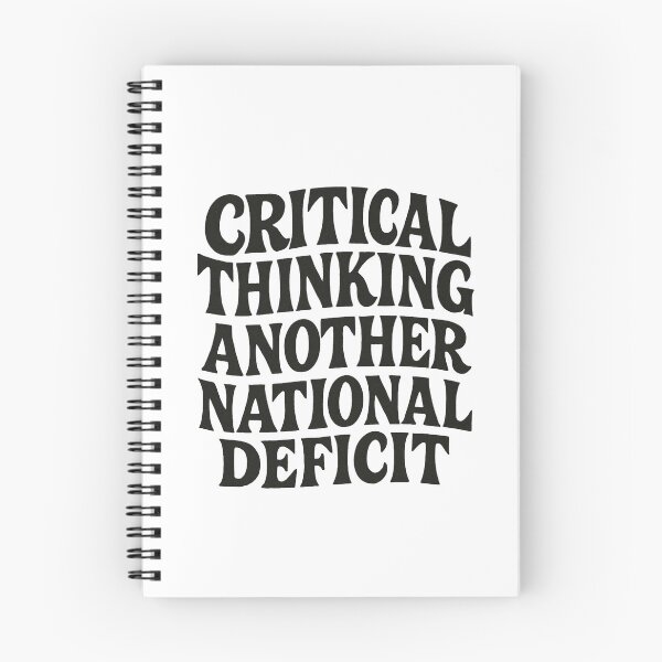 Item preview, Critical Thinking Another National Deficit Groovy Retro Intelligent Humor Design designed and sold by SAYN EMPORIUM.