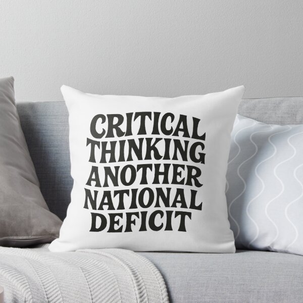 Item preview, Critical Thinking Another National Deficit Groovy Retro Intelligent Humor Design designed and sold by SAYN EMPORIUM.