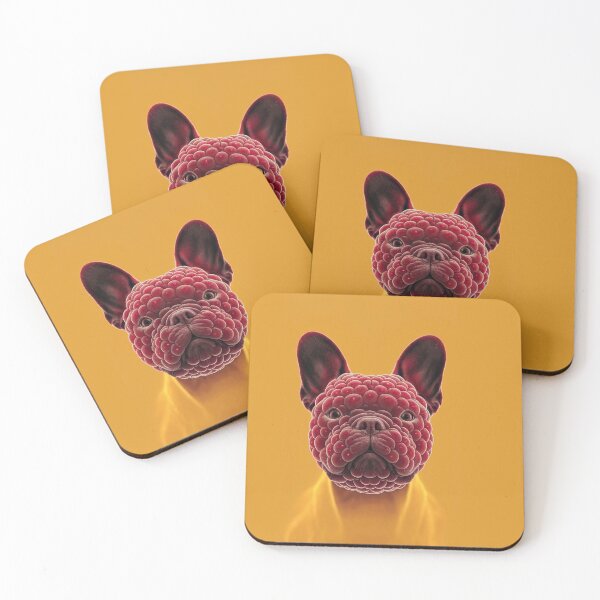 Item preview, Raspberry Textured French Bulldog Surreal Pop Art designed and sold by Ed & Harmony.