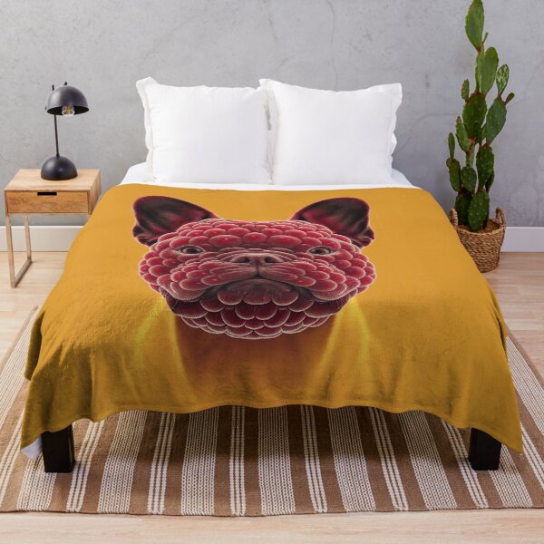 Item preview, Raspberry Textured French Bulldog Surreal Pop Art designed and sold by Ed & Harmony.