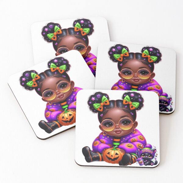 Item preview, Black Girl Magic Halloween Night with Cat designed and sold by Lulunza.