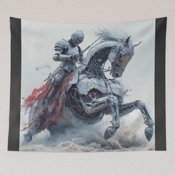 Item preview, Cybernetic Knight's Epic Charge on Robotic Steed designed and sold by David R Sawin The Architects Of Eden.