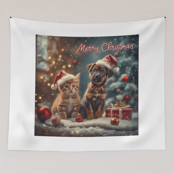 Item preview, Festive balls Under the Tree – Merry Christmas Pet Duo designed and sold by NaomiRut.