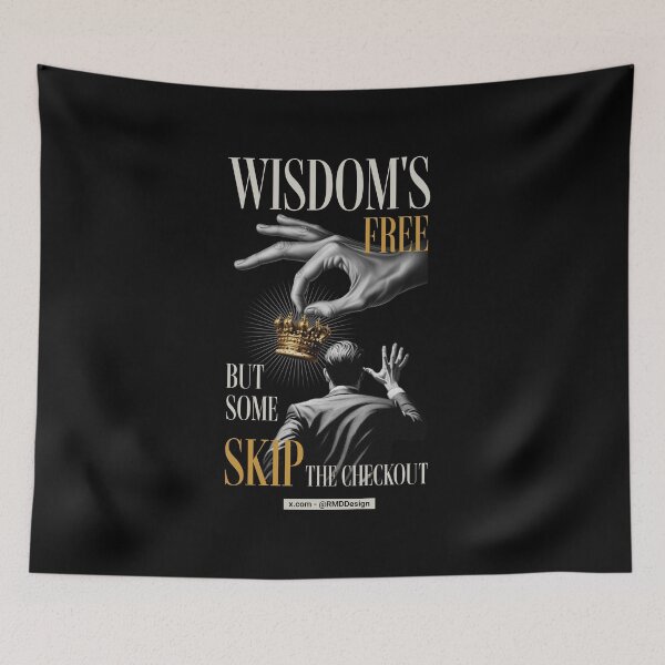 Item preview, Wisdom is free - Graphics - Text Grey Gold - Black designed and sold by RMD-Design.