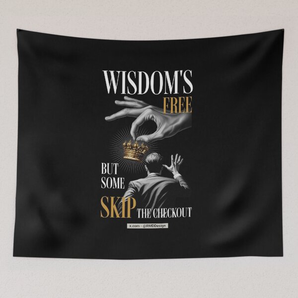 Item preview, Wisdom is free - Graphics - Text White Gold - Black designed and sold by RMD-Design.