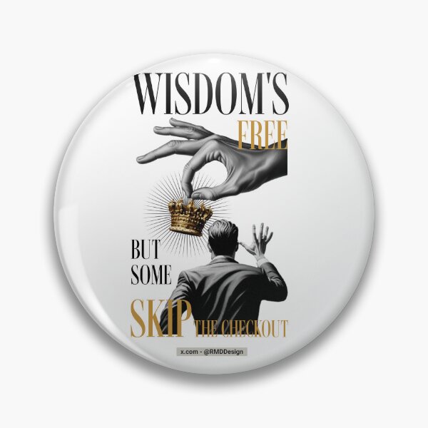 Item preview, Wisdom is free - Graphics - Text Black Gold - White designed and sold by RMD-Design.