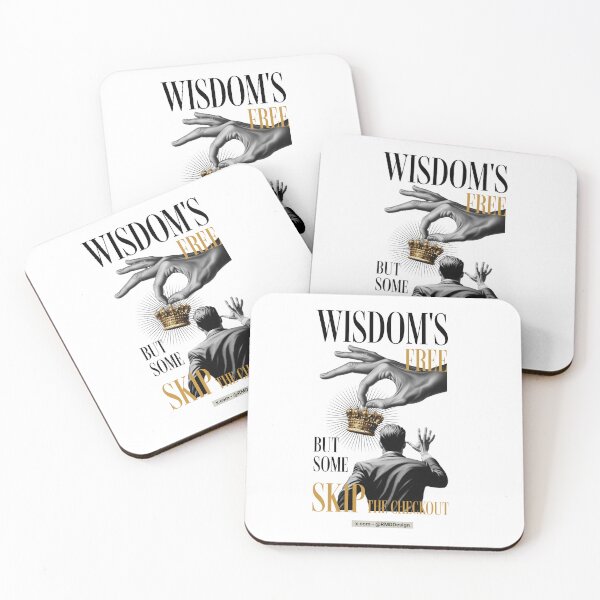 Item preview, Wisdom is free - Graphics - Text Black Gold - White designed and sold by RMD-Design.