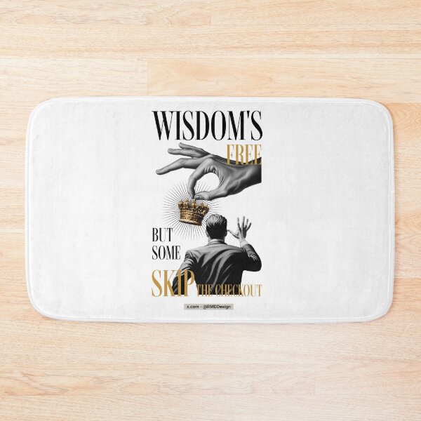 Item preview, Wisdom is free - Graphics - Text Black Gold - White designed and sold by RMD-Design.
