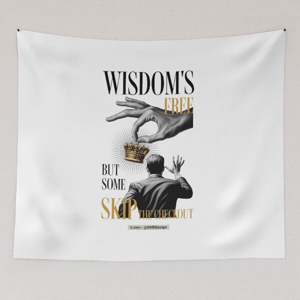 Item preview, Wisdom is free - Graphics - Text Black Gold - White designed and sold by RMD-Design.
