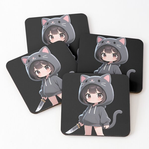 Item preview, Cute Chibi Knife Kitty 001 designed and sold by Alexander Butler.