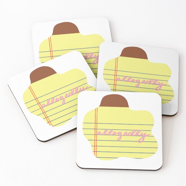 Item preview, Allegedly – Pink Wavy Legal Pad-Inspired Sticker (Pink Cursive) designed and sold by MagicMe-JD.