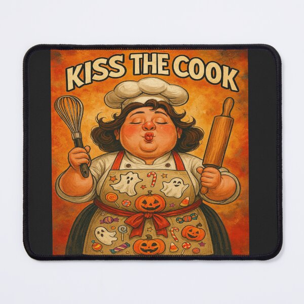 Item preview, Kiss the Cook – Funny Halloween Chef Art designed and sold by alizo74.