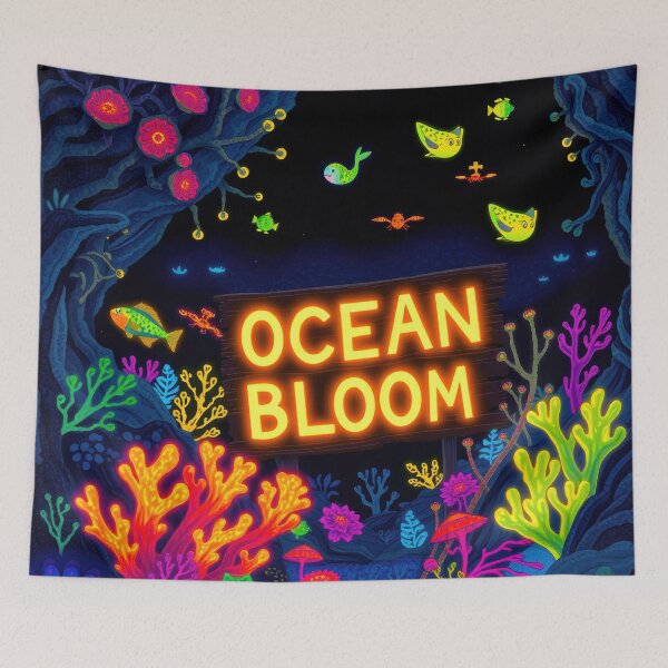 Item preview, Bioluminescent Ocean Bloom designed and sold by CTM ArtStudio.