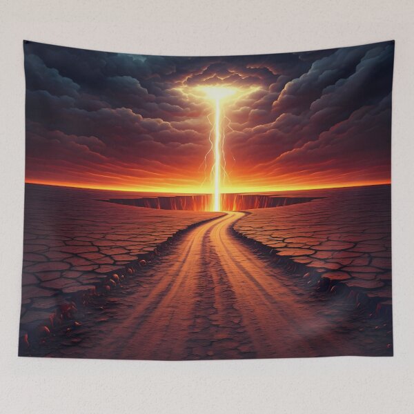 Item preview, The Road to Hell – A Journey Through Fire and Shadow designed and sold by PawPrintedArt.