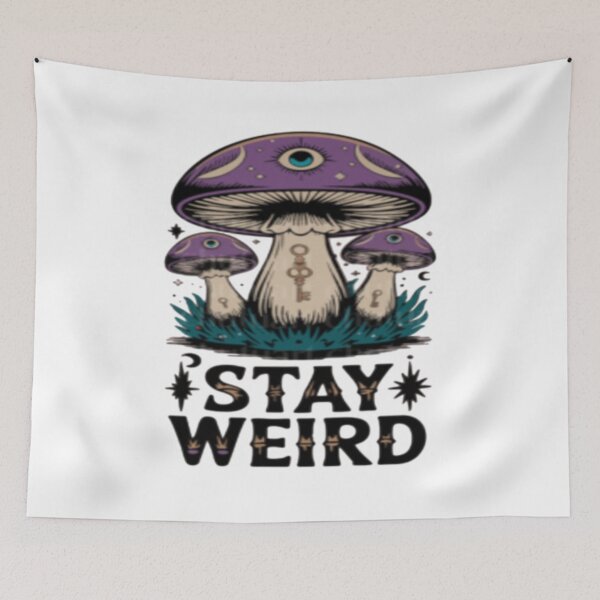 Item preview, stay weird mushroom  designed and sold by szydelkowanika.