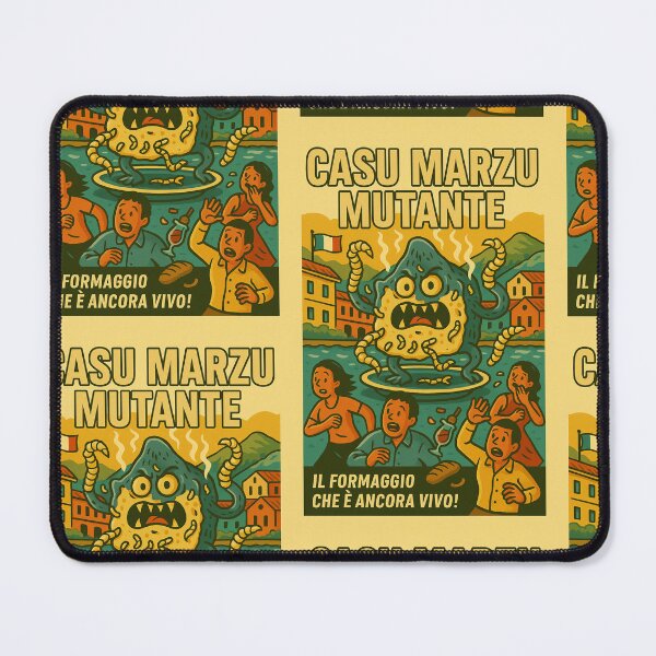 Item preview, Casu Marzu Mutante – Italian Cheese Horror Poster designed and sold by Travellerz.