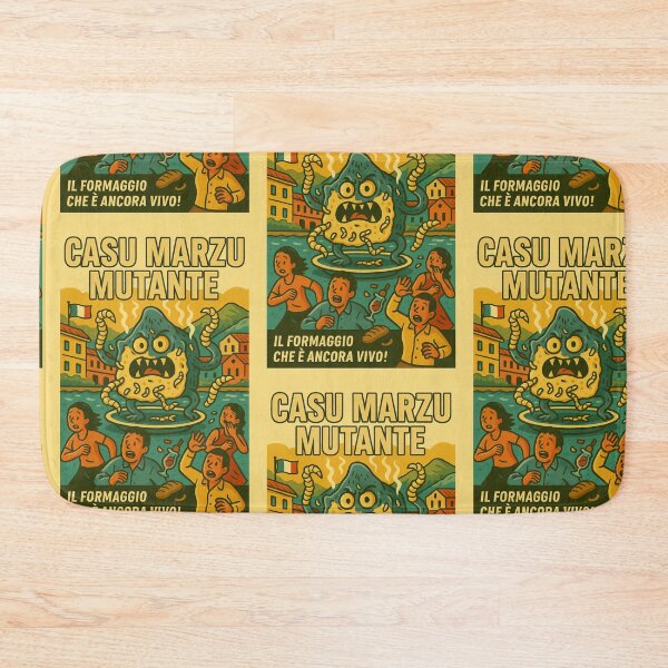 Item preview, Casu Marzu Mutante – Italian Cheese Horror Poster designed and sold by Travellerz.