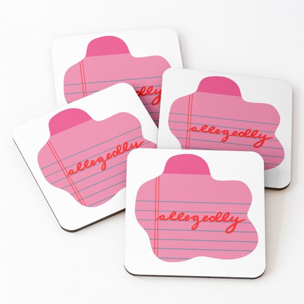 Item preview, Allegedly – Hot Pink Legal Pad Sticker | Law School Humor (Red Cursive) designed and sold by MagicMe-JD.