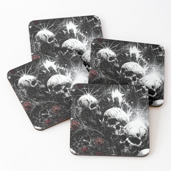 Item preview, Ashes of Decay – Crimson Roses and White Skulls designed and sold by Skolyak.
