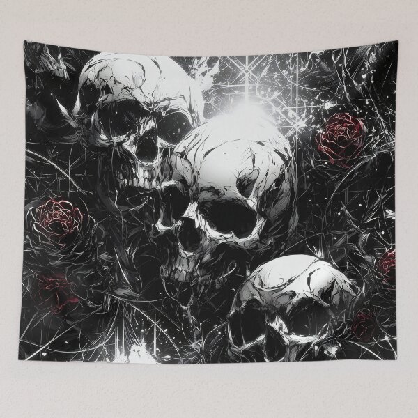 Item preview, Ashes of Decay – Crimson Roses and White Skulls designed and sold by Skolyak.