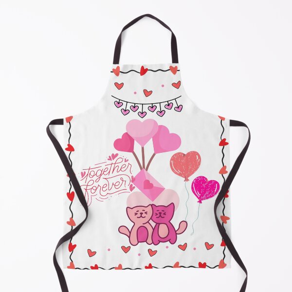 Item preview, Together Forever Cute Cats and Heart Balloons Love Design designed and sold by VibranPalette.