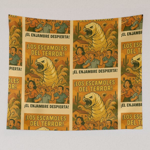 Item preview, The Escamoles of Terror – Mexican Insect Horror Poster designed and sold by Travellerz.