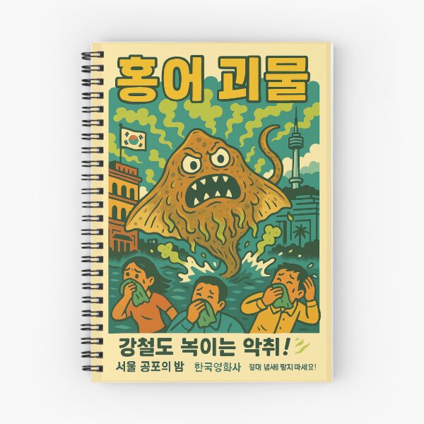 Item preview, Hongeo Gwaemul – Korean Fermented Skate Monster Poster designed and sold by Travellerz.
