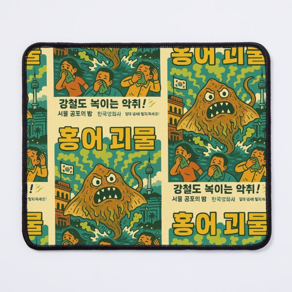 Item preview, Hongeo Gwaemul – Korean Fermented Skate Monster Poster designed and sold by Travellerz.