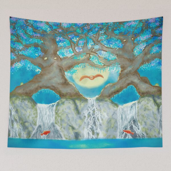 Item preview, Ancient Trees and Waterfalls Village designed and sold by greenPQBstudio.