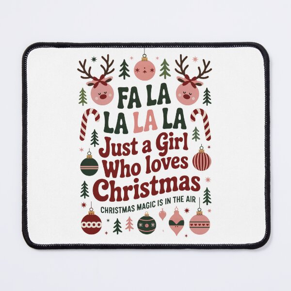 Item preview, Girl Who Loves Christmas designed and sold by SoftStyleStudio ⭐⭐⭐.