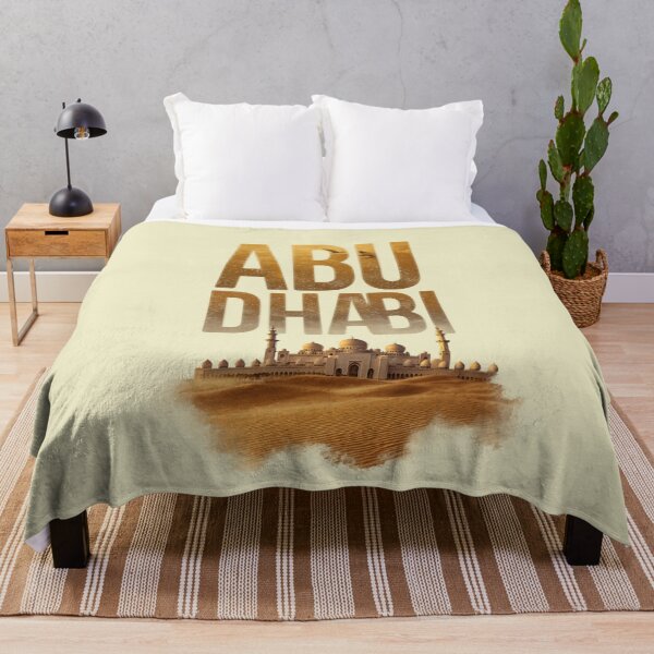 Item preview, Abu Dhabi – Vintage illustration with desert sand and mosque (United Arab Emirates) designed and sold by Meiersbeste.