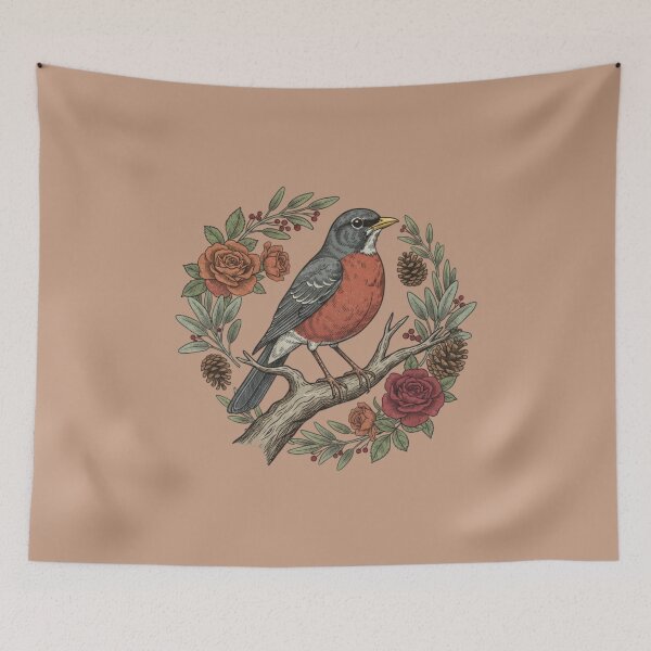 Item preview, American Robin Nature Lovers Flora Enthusiasts designed and sold by BirdsnStuff.