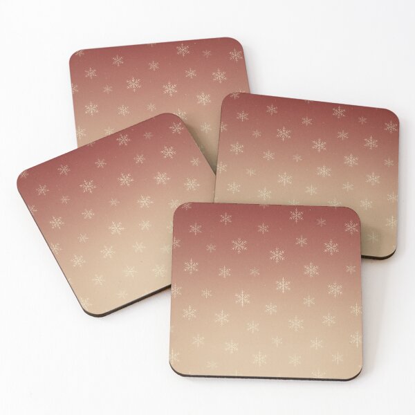 Item preview, Snowflakes on red beige gradient designed and sold by SassyArtistry.