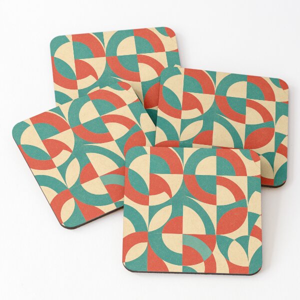 Item preview, Retro geometric half-circle pattern designed and sold by SassyArtistry.