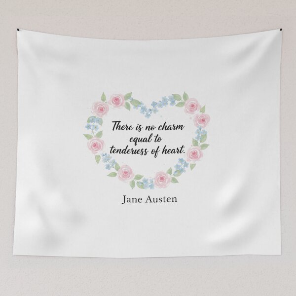 Item preview, Jane Austen Quote – Tenderness of Heart | Romantic Floral Regency Art designed and sold by Boski22.