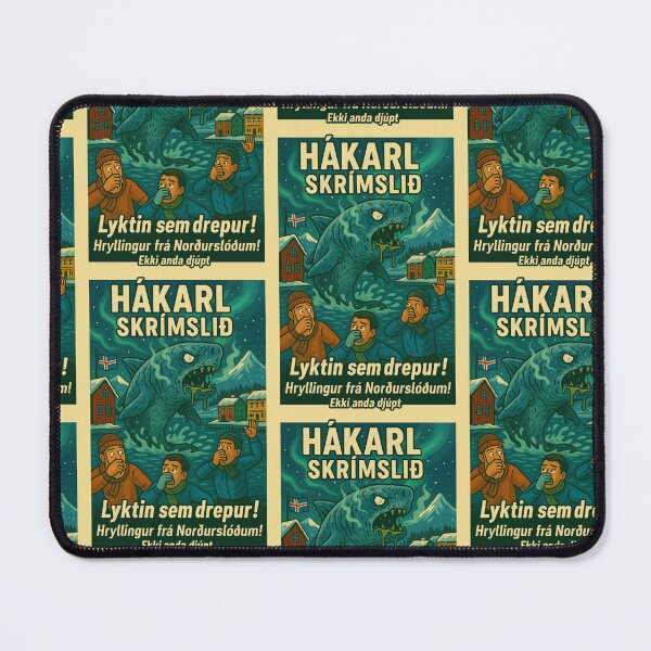 Item preview, Hákarl Skrímslið – Icelandic Fermented Shark Monster Poster designed and sold by Travellerz.