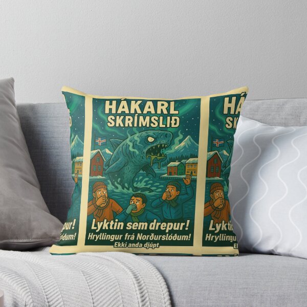 Item preview, Hákarl Skrímslið – Icelandic Fermented Shark Monster Poster designed and sold by Travellerz.