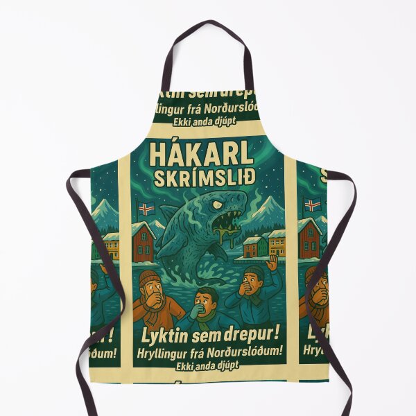 Item preview, Hákarl Skrímslið – Icelandic Fermented Shark Monster Poster designed and sold by Travellerz.