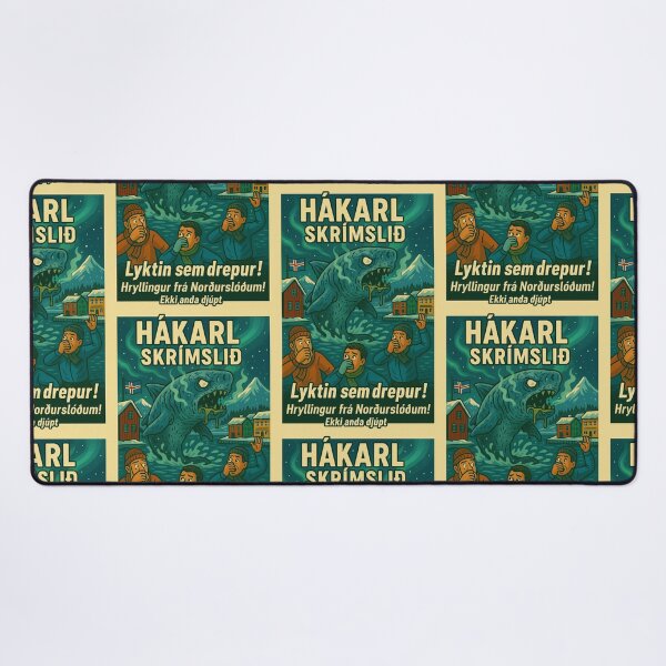Item preview, Hákarl Skrímslið – Icelandic Fermented Shark Monster Poster designed and sold by Travellerz.