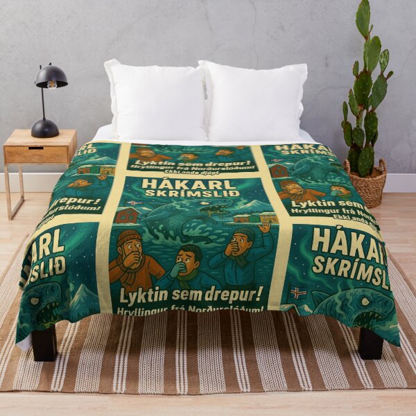 Item preview, Hákarl Skrímslið – Icelandic Fermented Shark Monster Poster designed and sold by Travellerz.