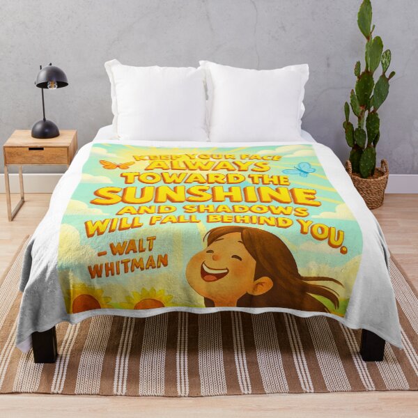 Item preview, Keep Your Face Toward the Sunshine – Walt Whitman Quote designed and sold by GogoVibes.