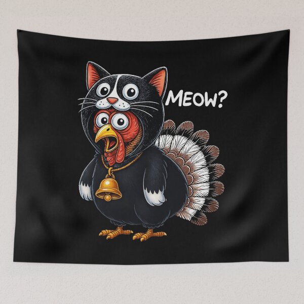 Item preview, Turkey Meow Cat costume Funny Cat lovers Thanksgiving designed and sold by AdelinaPi.