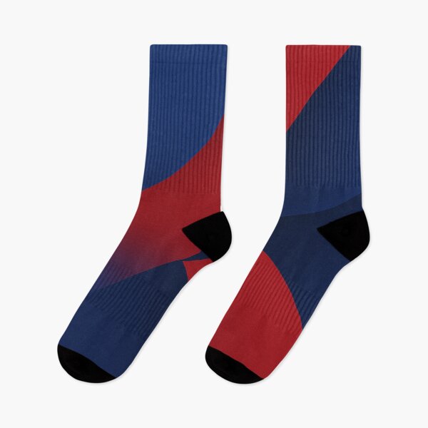 Item preview, Dark blue and red abstract curved shapes designed and sold by SassyArtistry.