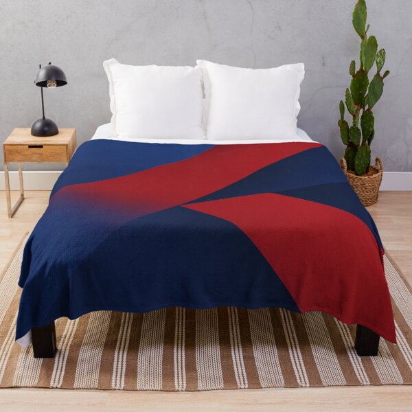 Item preview, Dark blue and red abstract curved shapes designed and sold by SassyArtistry.