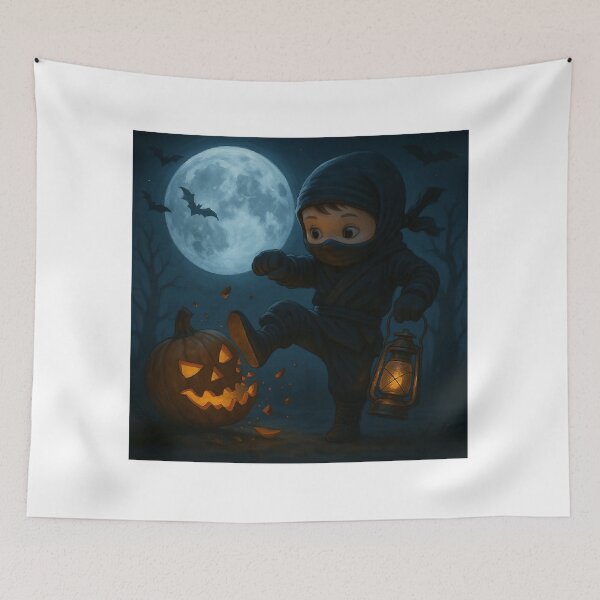Item preview, Ninja kid kicks pumpkin designed and sold by KevinGarden.