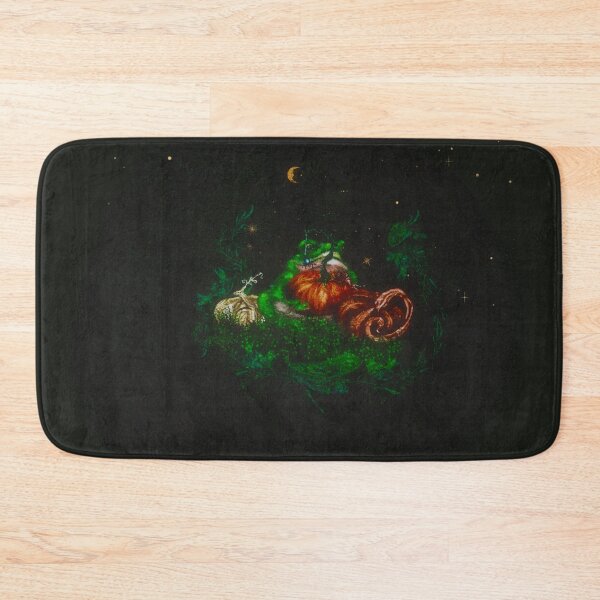 Item preview, Cute Little Frog in Pumpkin Patch Fun Halloween Art designed and sold by Monica Laipple.