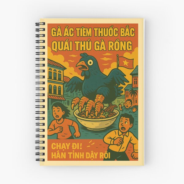 Item preview, Gà Ác Tiềm Thuốc Bắc – Vietnamese Black Chicken Monster Poster designed and sold by Travellerz.